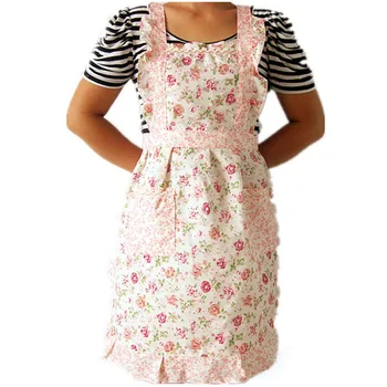 

Women cooking delantal cocina apron Home Kitchen Cooking Bib Flower Style Pocket Lace Apron Dress фартук кухонный