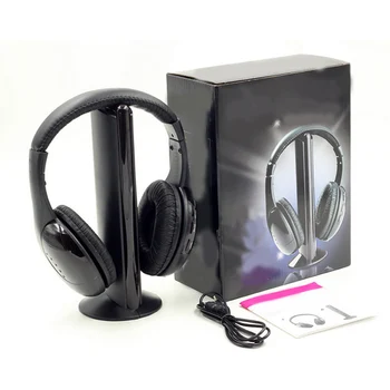 

5 in 1 Wireless Stereo Headphones with 3.5mm Music Microphone with noise cancellation TV Earphones for MP3 PC TV FM iPod phone