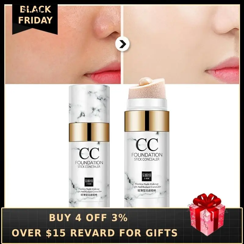 

Cushion CC Stick Whitening Concealer Waterproof Isolation Sweat-Proof Face Makeup Korean Cosmetics Powder BB Cream Foundation P