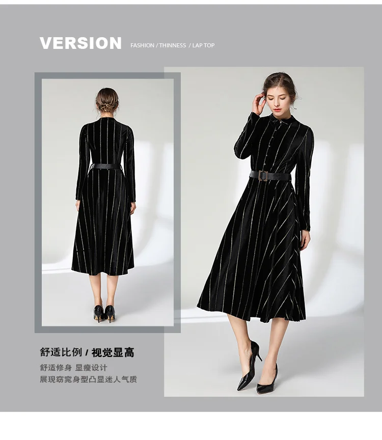 Ozhouzhan новые продукты женское платье Европа и Америка элегантное дебютантное Бархатное облегающее средней длины ТРАПЕЦИЕВИДНОЕ ПЛАТЬЕ