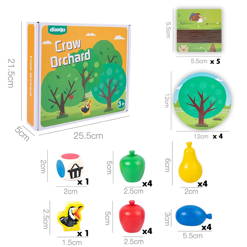 Children Montesorri Board Games Educational Toys Crow Orchard Chess Logical Thinking Interaction Cooperative Memory Game Kid Toy 6
