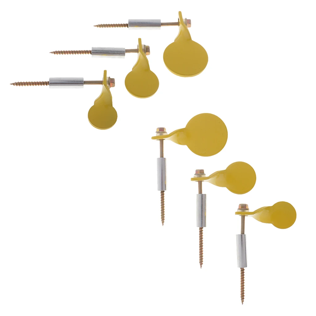 6pcs Metal Shooting Target Spinner Plinking Target for Installing on Tree 6pcs Metal Shooting Target Spinner Plinking Target for Installing on Tree