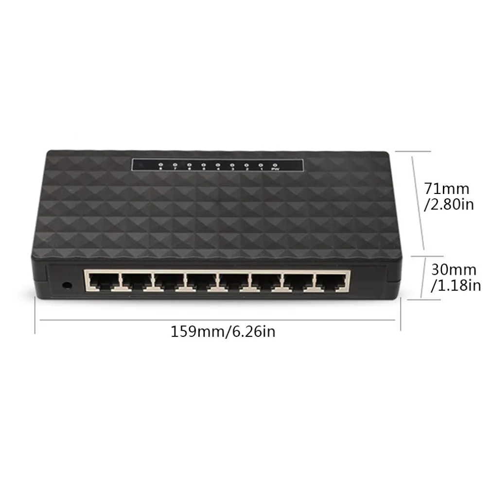 8-Port Wireless Network Switch Gigabit Lan Poe Ethernet Hub Adapter 8-Port Full Gigabit Ethernet Switch EU/US PLUG