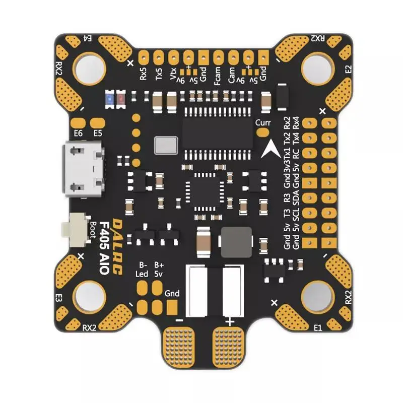 Контроллер полета RCtown F405 AIO Betaflight F4 MCU STM32F405 MPU6000 OSD 9 V/1.5A 5 V/2A BEC 200A PDB | Игрушки и хобби