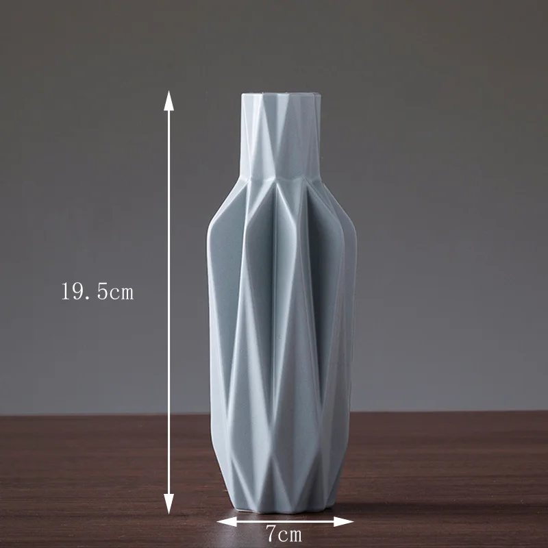 003 Vase Скандинавские мини оригами керамические вазы красочные сухие цветы вазы цветочный горшок домашние декоративные украшения креативный свадебный подарок - Цвет: 003 Vase