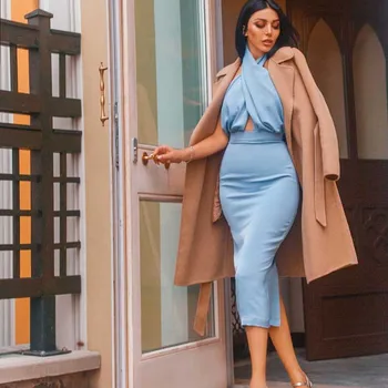 

wholesale 2020 Newest Women dress multiple colour Fashion sexy Bodycon dress Fashion casual Celebrity Cocktail party dress