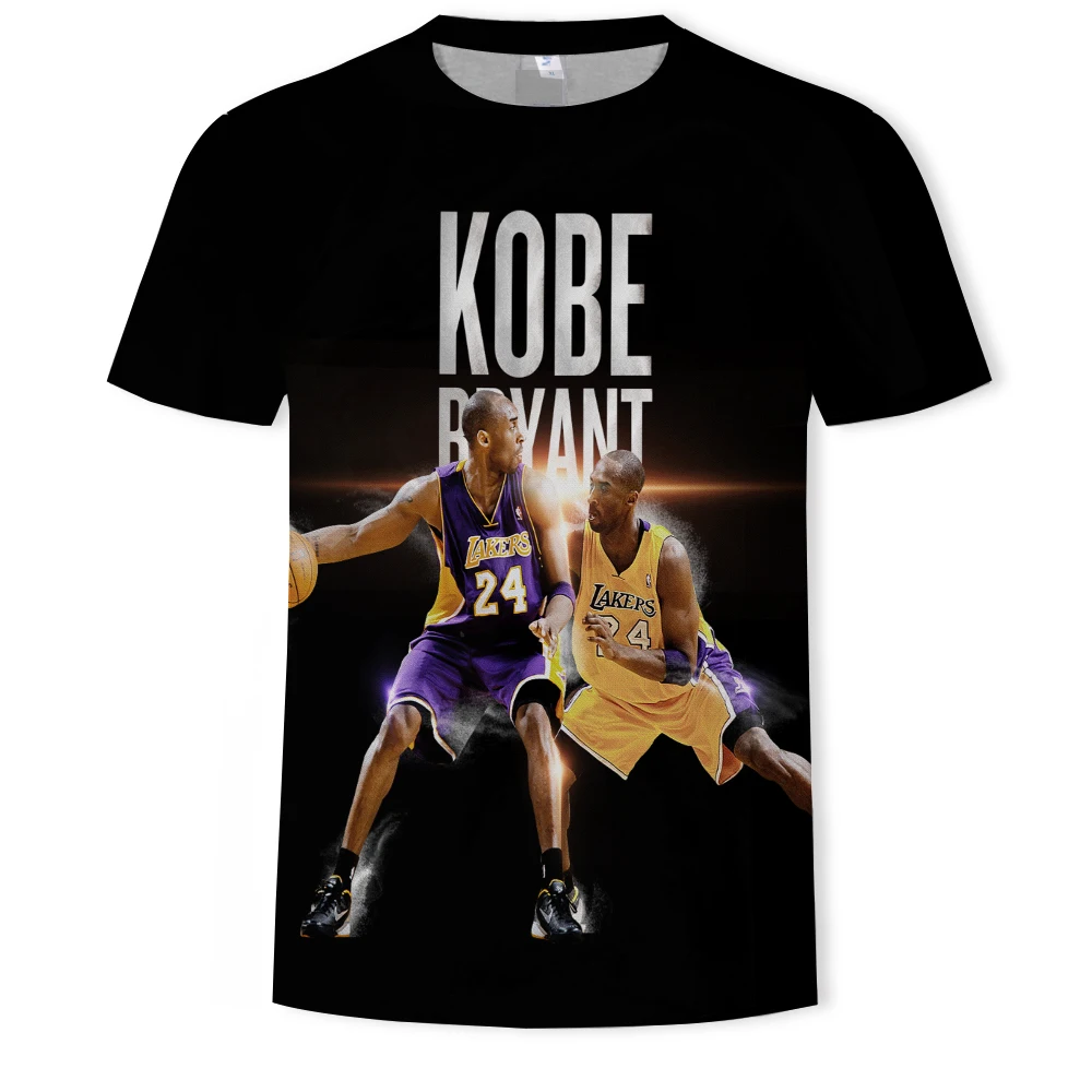 

2019 Newest Fashion Kobe Bryant LA Lakers 24 Jersey Tees Shirts 3D Print t shirt Unisex Good Quality Hip Hop Fitness T-shirt