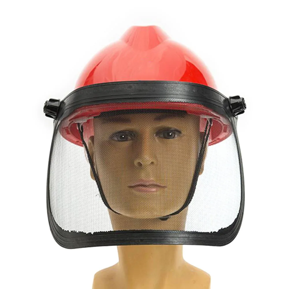180 градусов регулируемые садовые защитные наушники шлем трава триммер лесное рабочее место защитная маска открытый металлический козырек безопасности - Цвет: 2