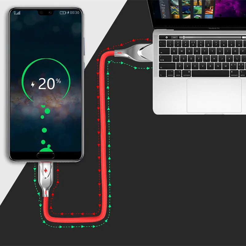 1 м, 2 м, светодиодный индикатор, цинковый сплав, usb type-C, зарядный провод для мобильного телефона, быстрая зарядка, линия передачи данных для samsung A40s A50, кабель