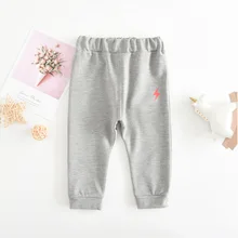 Детские штаны-шаровары с принтом молнии; модные повседневные штаны для мальчиков и девочек; коллекция года; сезон осень; стиль; модные Усадочные брюки