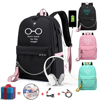 

BPZMD school backpack Multifunction USB Charging Travel Canvas Student Backpack For Teenagers Boys Girls School Bag