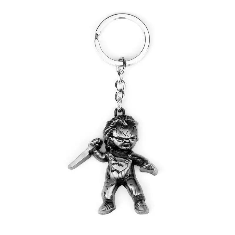 Horror Movie Child's Play Chucky Alloy Key Chains Keychain Keyfob Keyring 