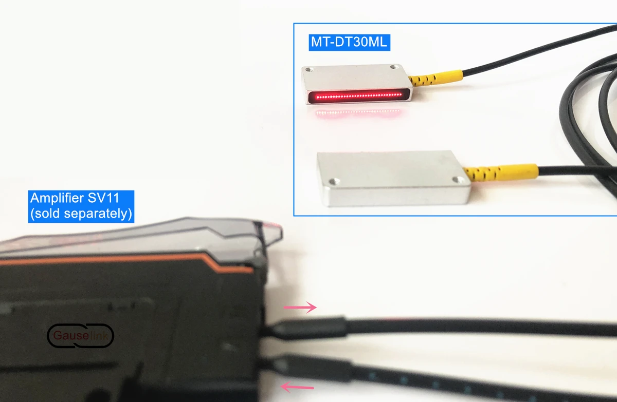 Licht Vorhang Matrix Optische Faser Sensor Schalter Bereich Scan Gitter Durch Strahl Diffuse Reflektierende Abstand 120/500mm Objekt 2mm – Detail 3