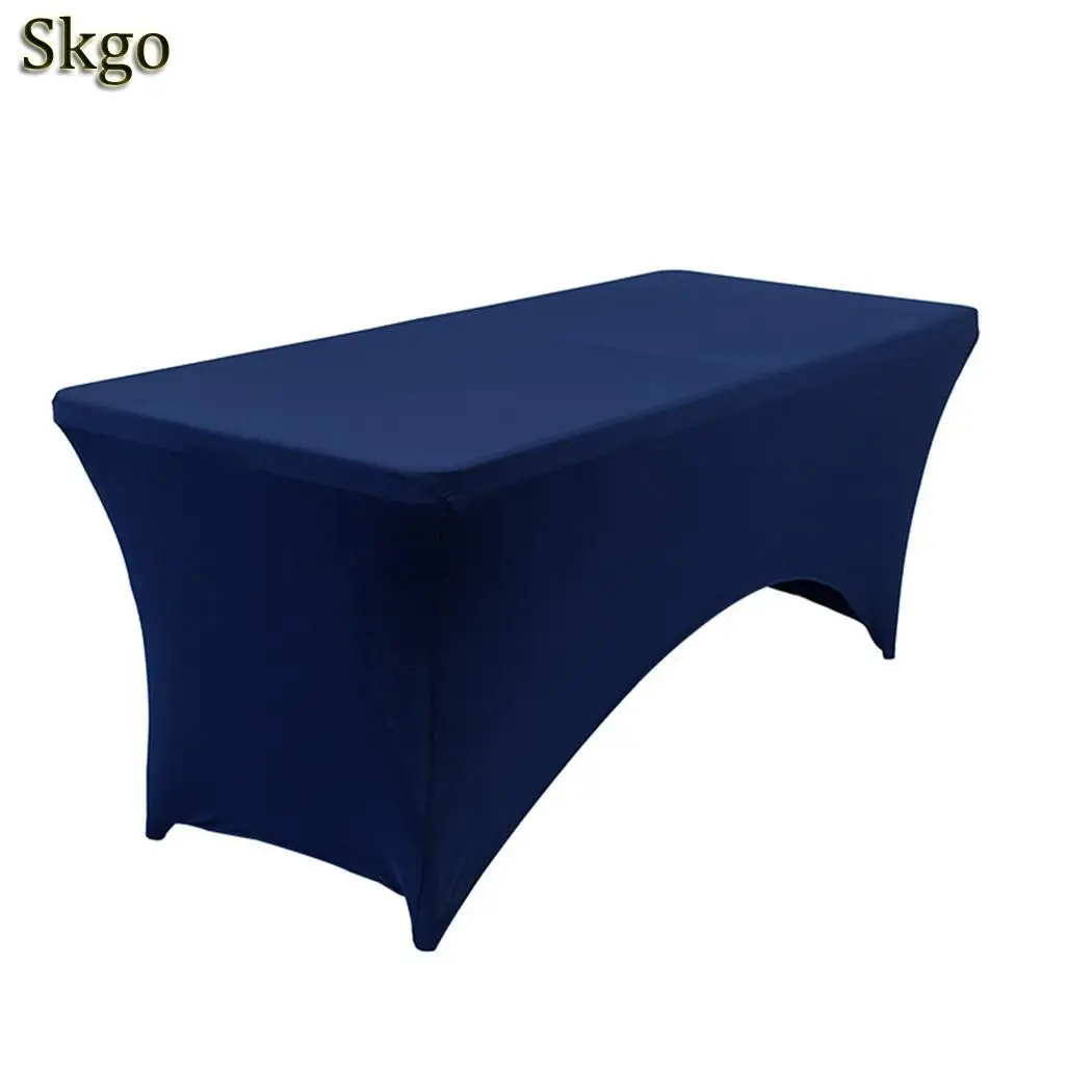 navy blue Эластичный крышка стола прямоугольная подходящая скатерть Свадебная вечеринка скатерть - Цвет: navy blue