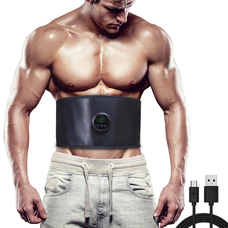 

Abdominal Muscle Stimulator EMS Trainer Waist Support Belt Electro Muscle Stimulation Body Slimming Massager Fitness Equiment