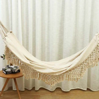 

200*150CM 2 Person Tassel Nest Hammock Swing Chair For Outdoor Indoor Picnic Garden Macrame Hammock Hanging Net Chair Swings