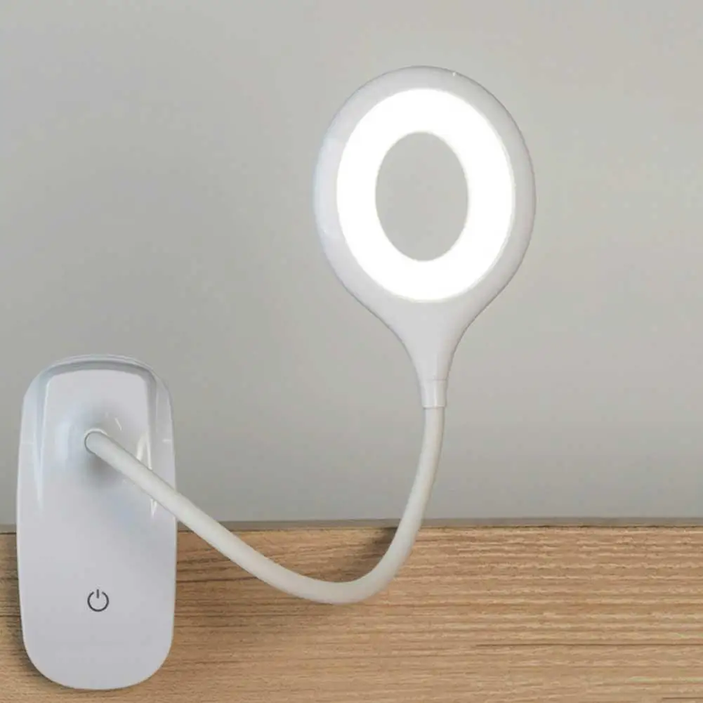 Портативный светодиодный Настольный светильник с сенсорным переключателем защита глаз настольная лампа с зажимом 3 режима затемнения USB