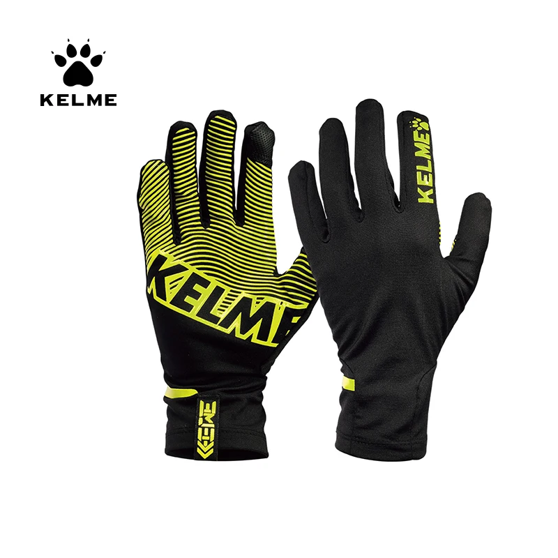 Зимние толстые спортивные футбольные перчатки KELME для велоспорта ветрозащитные