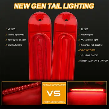 

Red Yellow Turn Signal Light Brake Strip Stop 10V-30V Truck Tail Light