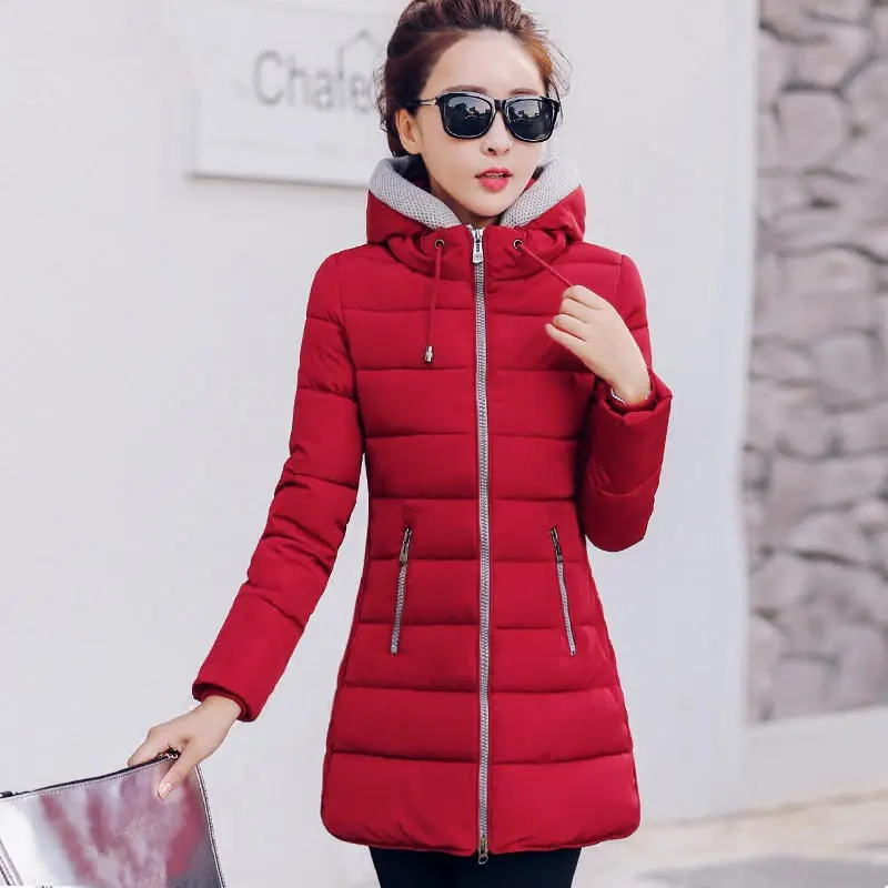 

Women Winter Jackets Coats Hooded Parka Warm Down Cotton Jacket Female Padded Loose Plus Size 3XL Overcoat Women Outerwear Q1829