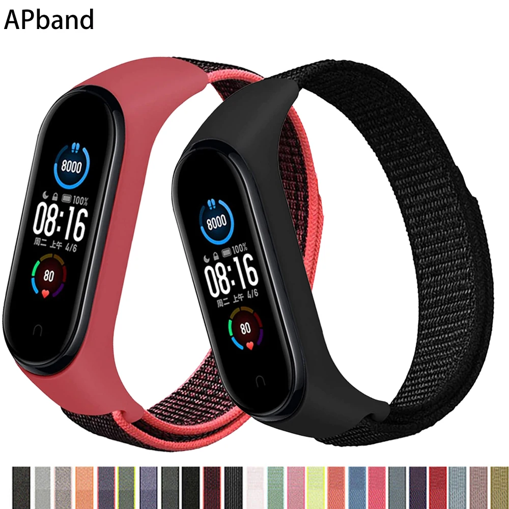 Bracelet for xiaomi mi band 4 5 6 Strap Sport Nylon loop watch Belt pulsera correa Miband strap miband 3 Mi Wristband | Наручные часы