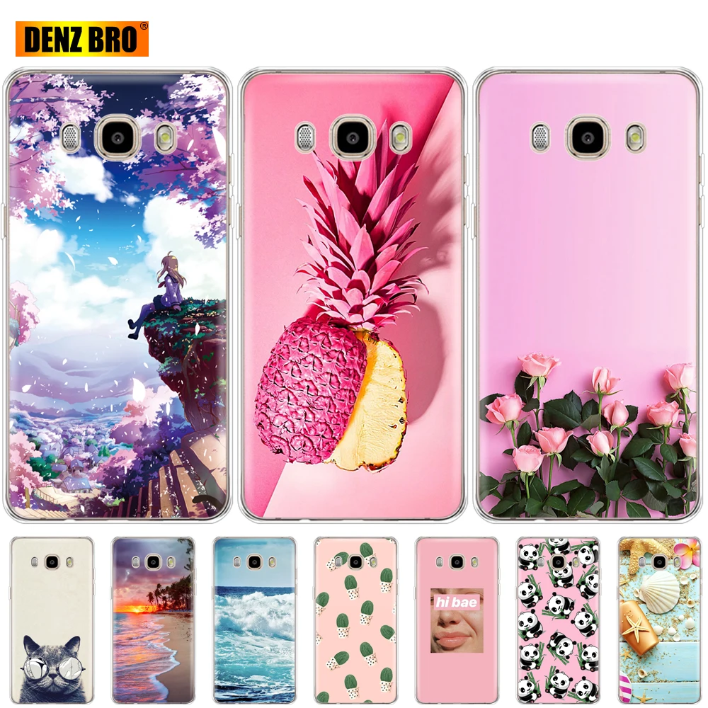 Чехол для Samsung Galaxy J7 2016 J710 J710F силиконовый мягкий чехол из ТПУ задней панели