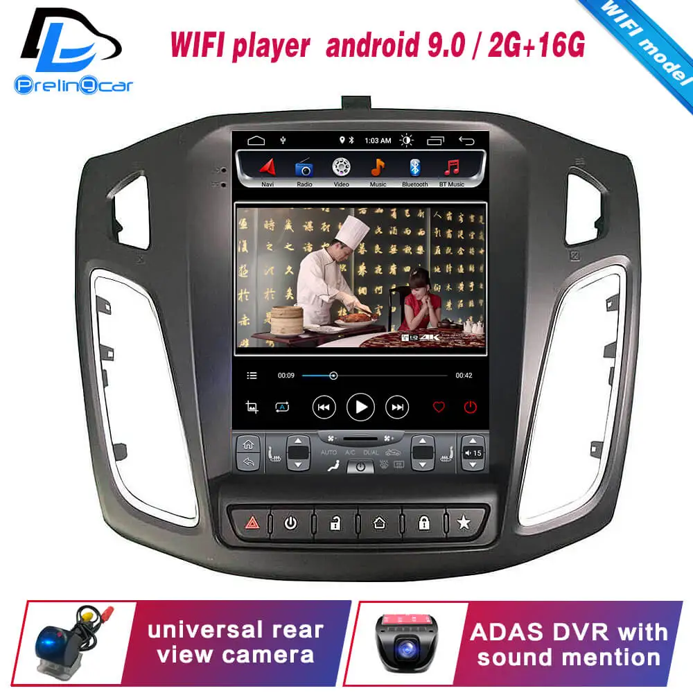 wifi focus cam DVR Android 9,0 2G ram Автомобильный gps мультимедийный стерео радио плеер для фокусировки салона Cruze insignia навигационная система - Цвет: wifi focus cam DVR