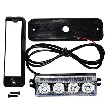 

12V 24V 4LED Car Emergency Light Flashing Led Strobe Light For Truck Amber White E7CA