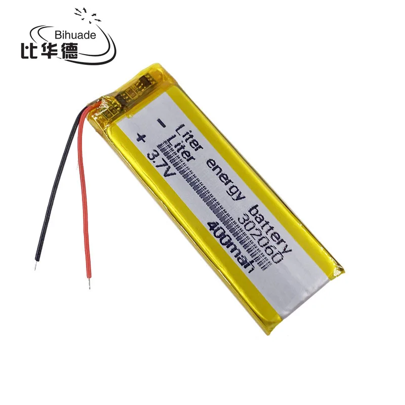 3.7V 400mAh 302060 Lithium Polymer LiPo Rechargeable Battery ion cells For Mp3 Mp4 Mp5 DIY PAD DVD E-book bluetooth headset