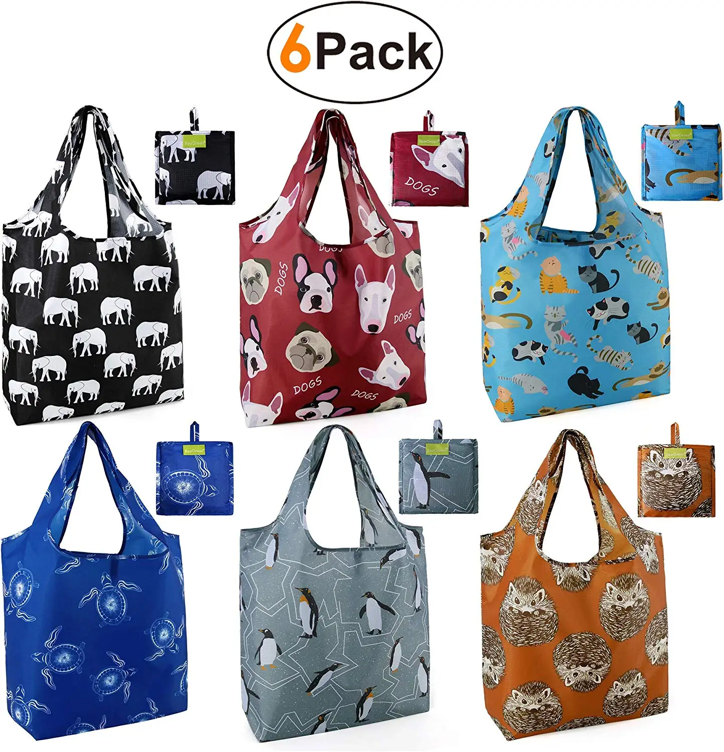 Shopping bag foldable grocery handbag