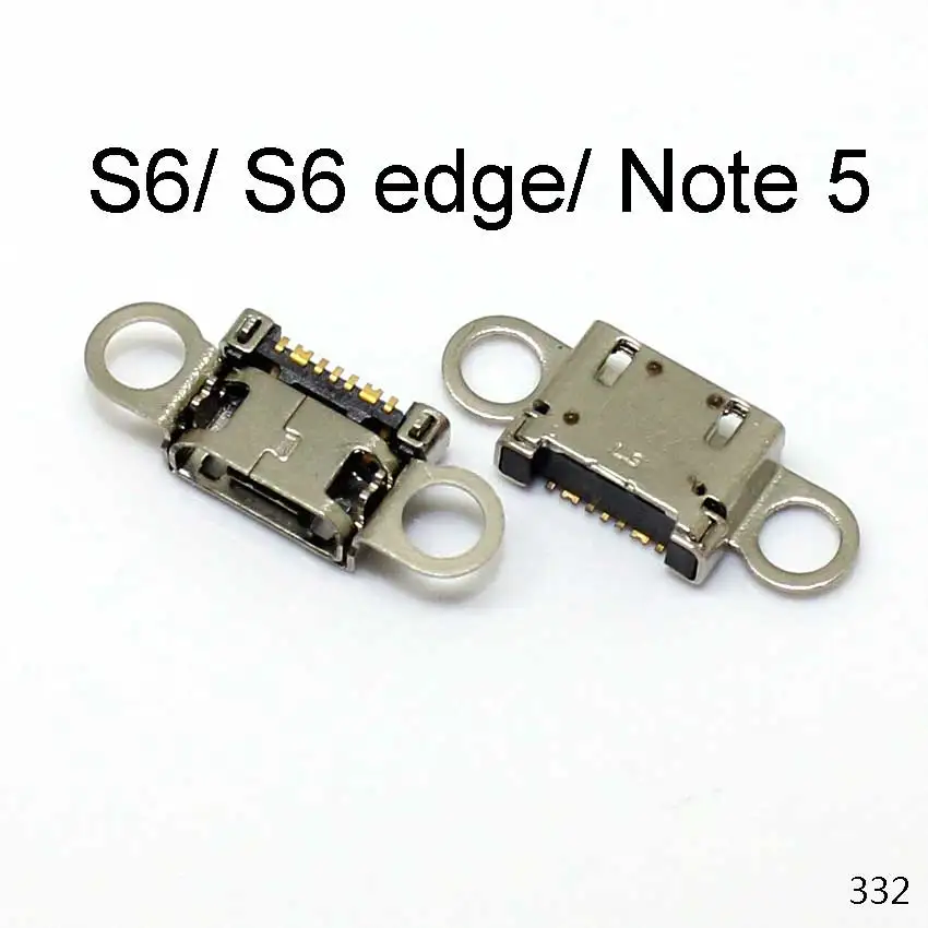 2 шт. для samsung J1 J3 J5 J7 S3 i9300 P5200 S6 край S7 S8 S9 S10 Note 4 5 8 9 зарядки Порты и разъёмы Micro штепсельное гнездо USB разъем - Цвет: S6 Note5