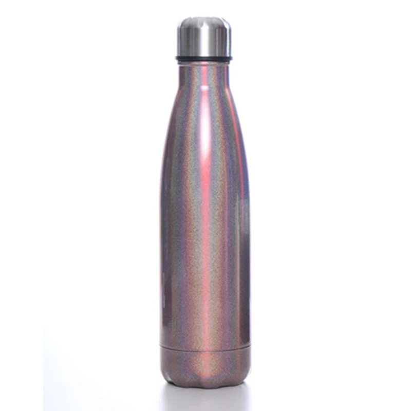 

Популярный с блестками термос 17oz/500 мл колы в форме Spotrs бутылка для воды Нержавеющая сталь двойные стенки с вакуумной подарок для мужчины