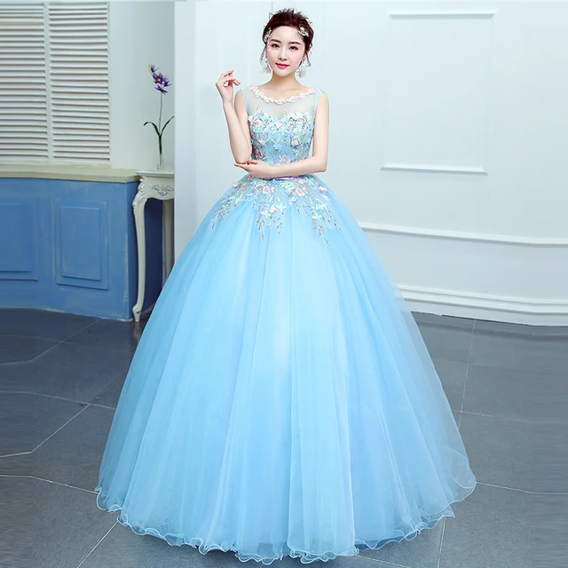 Blue Peacock Long Gown For Women And Girls For Causal And Party Wear