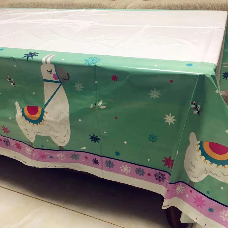 Вечерние одноразовые столовые приборы из альпаки с изображением Ламы из мультфильма для детей на день рождения, праздничные Вечерние Декорации