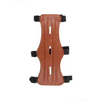 

Hot-Pu Leather 3 Strap Shooting Target Archery Arm Guard Protection Safe Strap