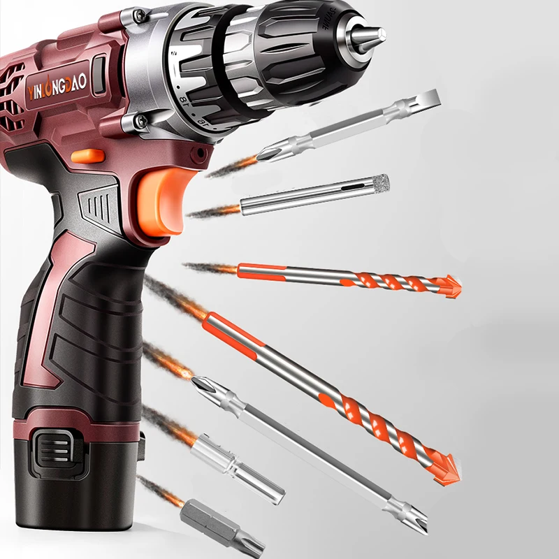  YINLONGDAO 18V Cordless Drill Electric Screwdriver Mini Wireless Power Driver DC Lithium-Ion Batter