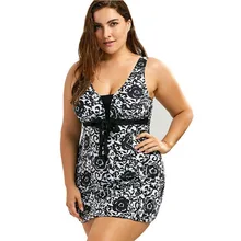 Новинка, винтажный принт, большой размер, Цельный купальник, женский купальник, платье, большой плюс размер, купальник, юбка, женский купальник, одежда