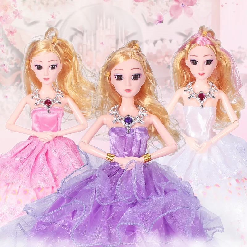 

4D True Eye Barbie Doll Gift Set Princess Wedding Dress Play House GIRL'S Replaceable Doll CHILDREN'S Toy