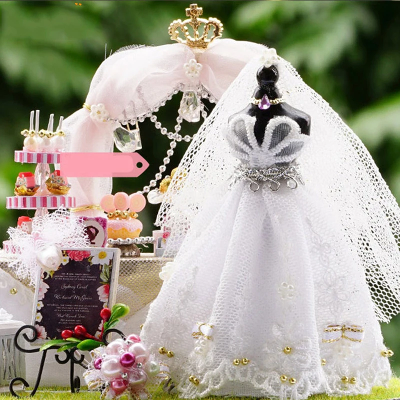 Diy кукольный домик креативная 3d модель Кукольный дом Миниатюрные кукольные домики мебельный Набор деревянные развивающие игрушки для детей
