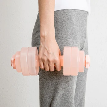 

2pcs Indoor Ladies Fitness Home Gym Leakproof Body Building Portable Adjustable Weight Practical Water Dumbbells Plastic Arm