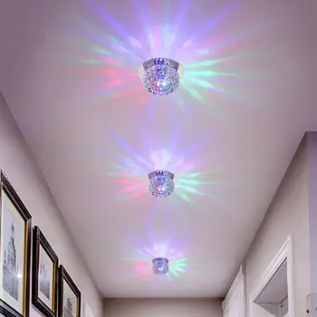 

5W 220V Energy Saving Pendant Lamp Simple Luminaire Hallway Home Decoration UV Living Room Crystal Super Bright Dining Room