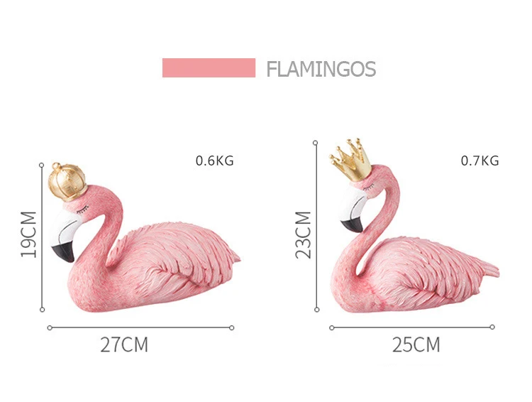 Scandinavian Flamingo Home Decoration Cake Decoration Birthday Gift Flamingo Resin Crafts Festival Gift
