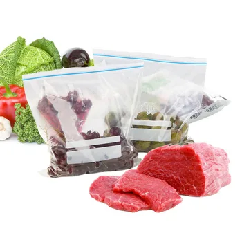 

12/20PC Refrigerator Transparent Self-Sealing Fresh-Keeping Bag Sealed Thick Food Fresh Bag Moisture-Proof Leakproof Bag