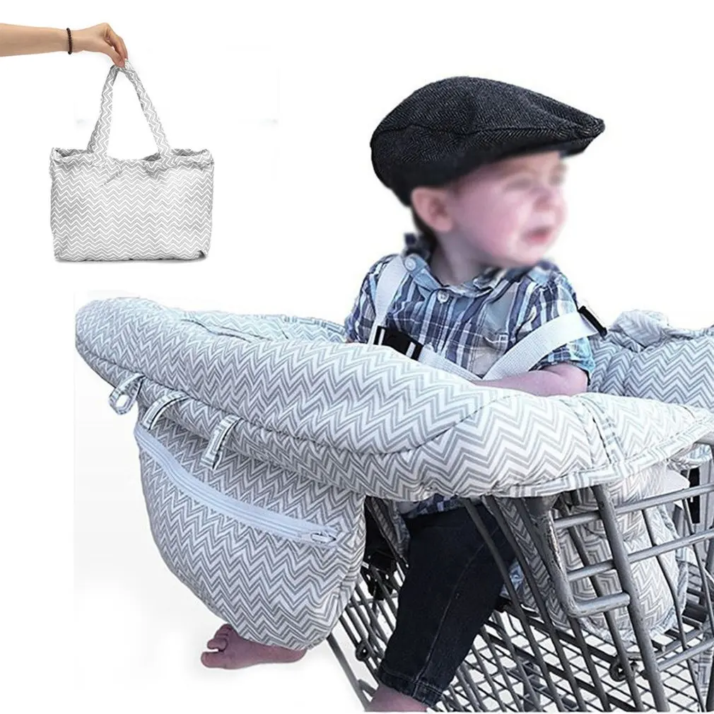 Коврик для детской коляски серый нейтральный чехол для детской тележки для супермаркета защитный чехол легко носить с собой