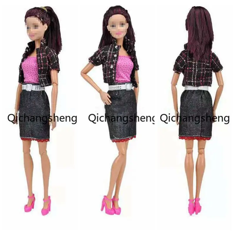 

Cosplay 1/6 BJD Doll Outfits Set For Barbie Clothes Fashion Coat Jacket Shirt Skirt Bag Shoes 11.5" Dollhouse Accessories Toys