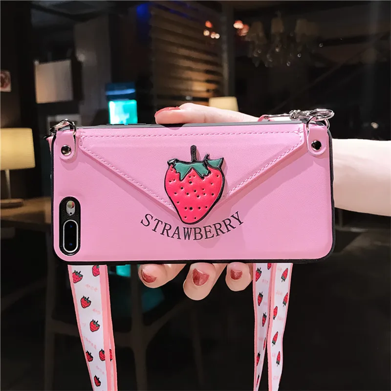 Модный ремешок через плечо кошелек чехол для телефона для iPhone 11 XS MAX XR X 7 8 6 6S Plus кожаный Слот для карт с плечевым ремнем