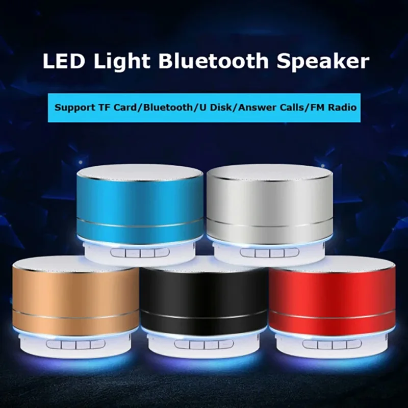 Портативный беспроводной Bluetooth динамик FM светодиодный сабвуфер Super Bass