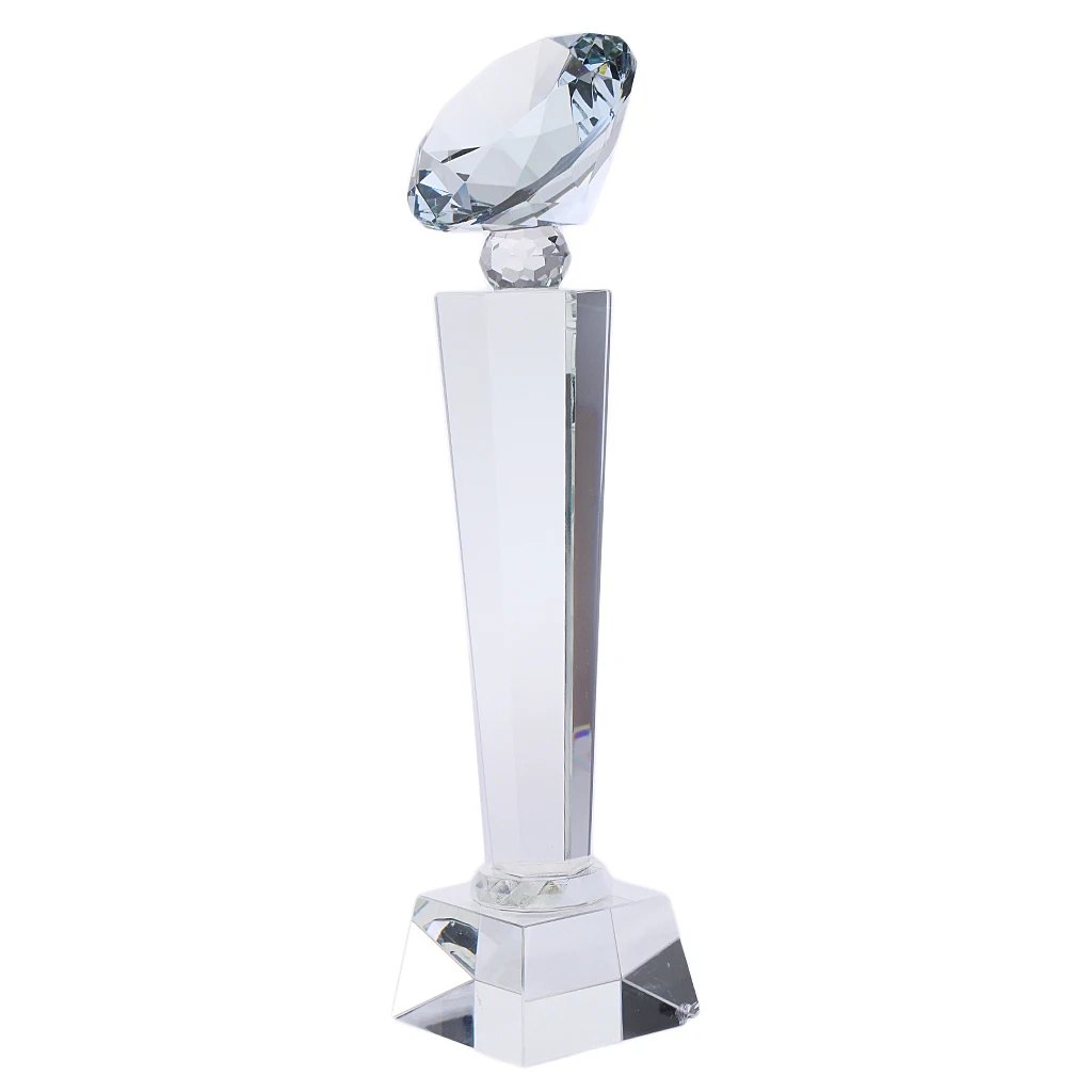 1Pc 29cm Crystal Trophy Cup Award Reward for Winner Souvenir Prize - Diamond