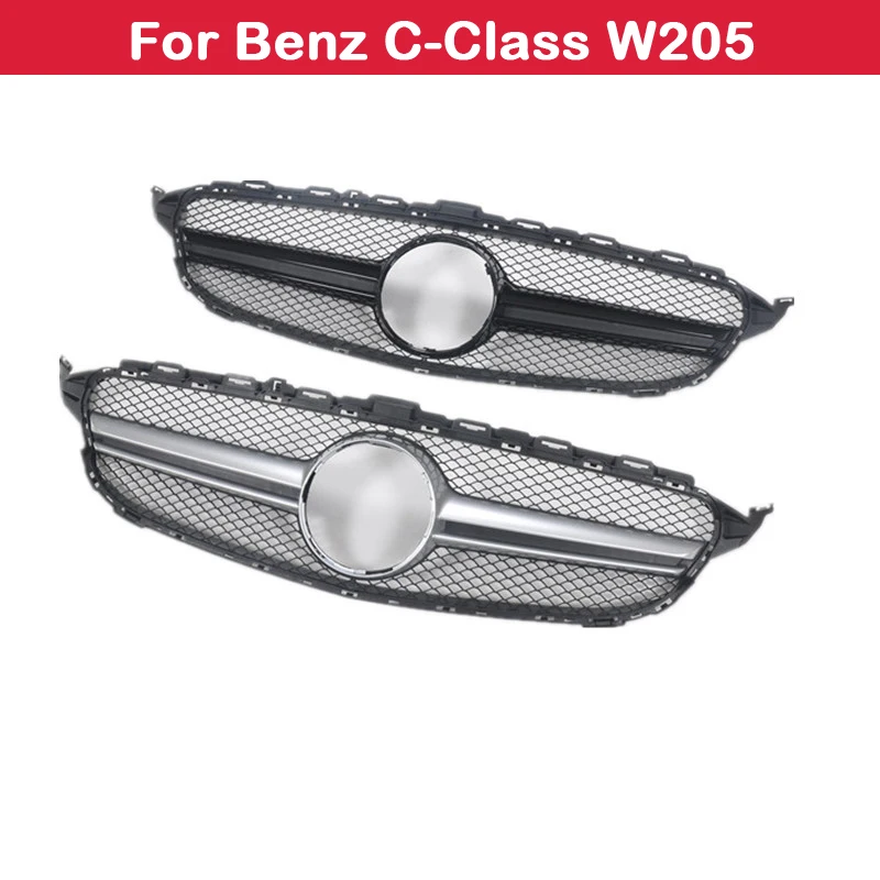 Car styling Middle grille for Mercedes-Benz C-Class W205 ABS plastic front AMG style C180 C200 C300 | Автомобили и мотоциклы