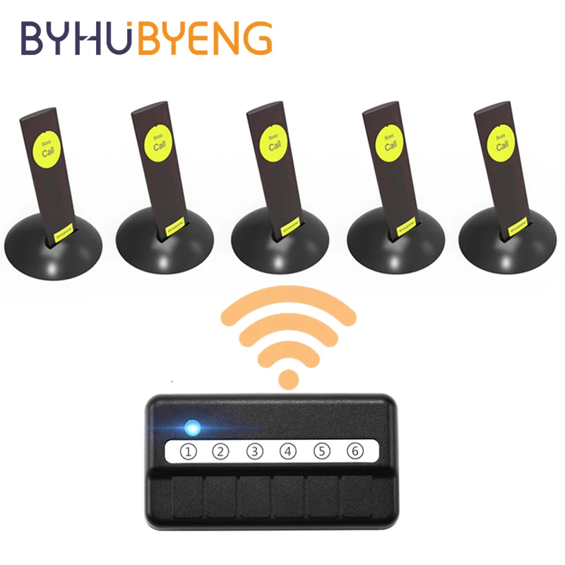 

BYHUBYENG Wireless Office Call Bell System Called By Boss Receiver Remind Secretary Paging Hotel Waiter Pantalla Led Keyboard